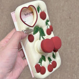 Fun Cherry Stand Phone Case For iPhone