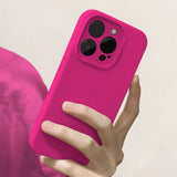 Fully Covered Liquid Silicone Solid Color Anti-fall Mobile Phone Case For iPhone