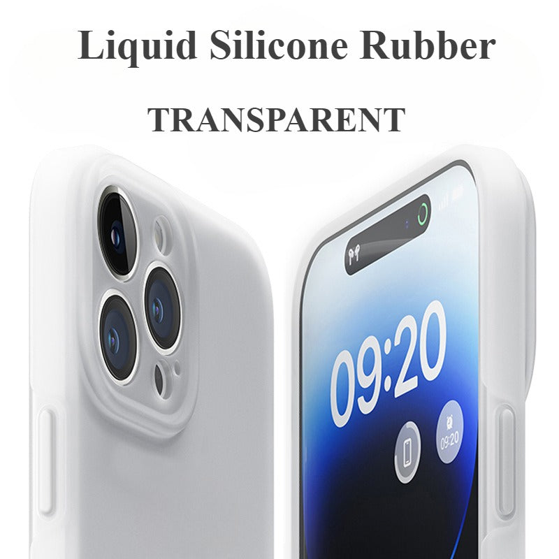 Transparent Liquid Silicone Full Cover Drop-Proof Phone Case For iPhone