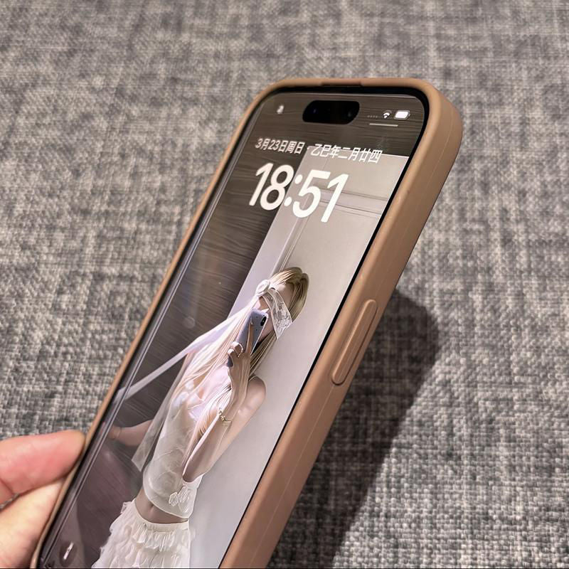 Flower Lens Flat Phone Case For iPhone
