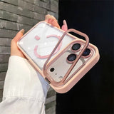 Luxury Bracket Stand Magnetic With Lens Protector Phone Case for iPhone