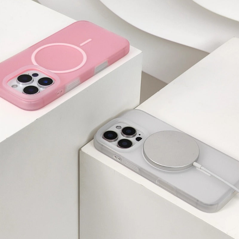 Jelly Color Magnetic Liquid Silicone Phone Case For iPhone