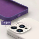 Fully Covered Liquid Silicone Solid Color Anti-fall Mobile Phone Case For iPhone