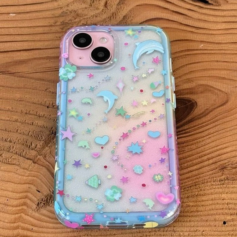 Cute Dolphin Silicone Phone Case For iPhone