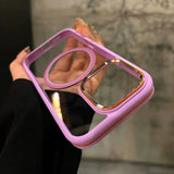 Two-color Simple Transparent Magnetic Phone Case For iPhone