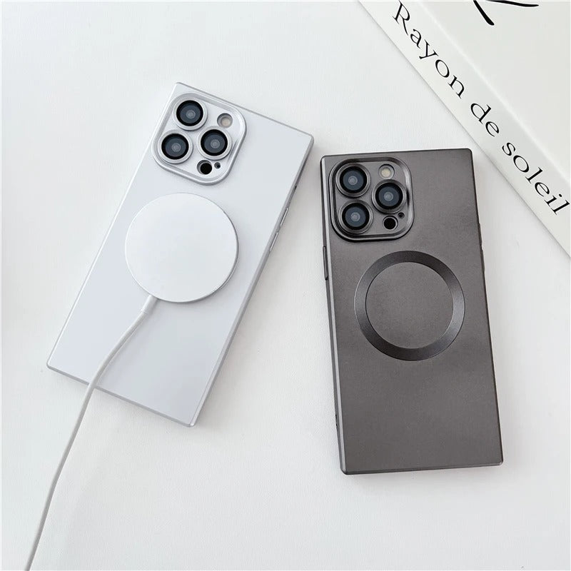 Square Frame Magnetic Phone Case For iPhone