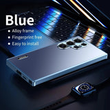 magnetic aluminum alloy frame sturdy and shockproof plastic back cover protective case for Samsung
