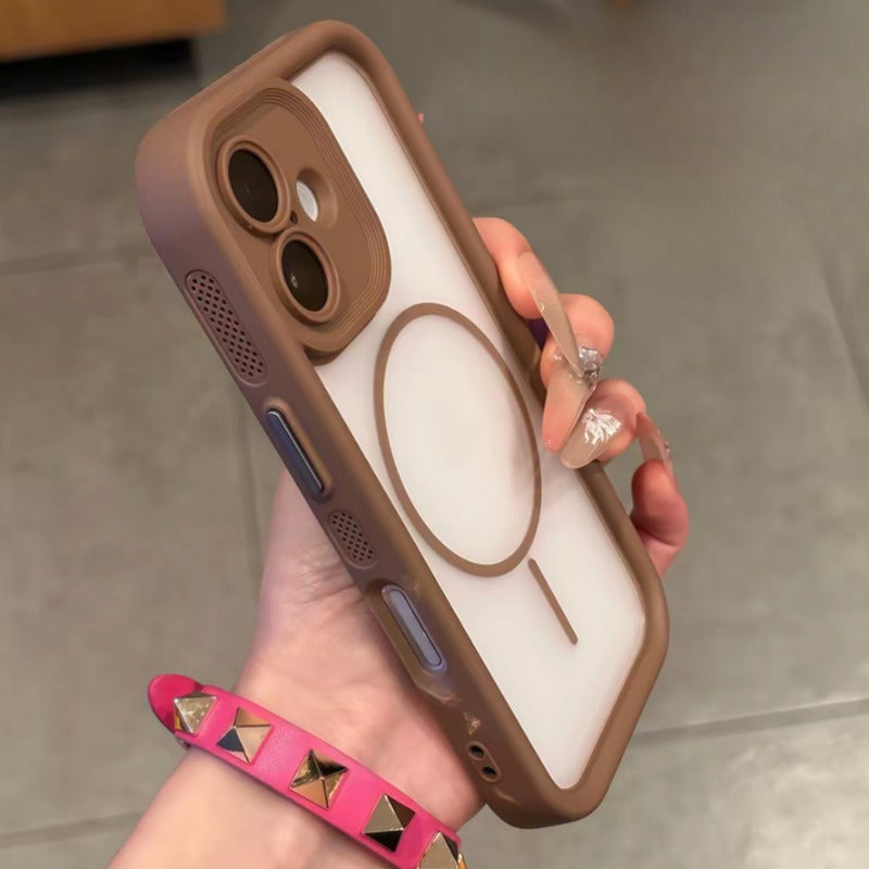 Transparent Magnetic Phone Case For iPhone