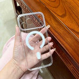Crystal Clear Hard Magnetic Phone Case For iPhone