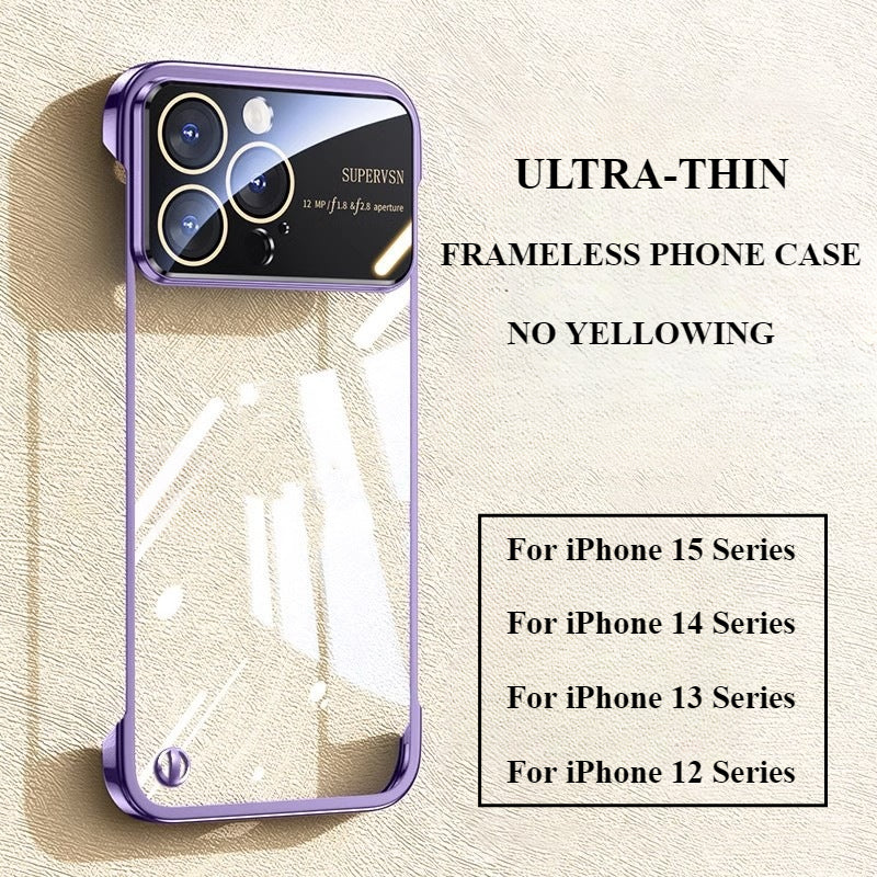 Ultra-thin Frameless Transparent Phone Case For iPhone