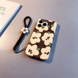 Cartoon Flower Frosted Phone Case For iPhone