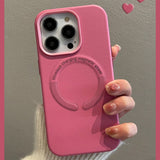 Leather Magnetic Skin Feeling Phone Case For iPhone