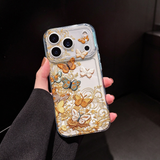 Faux Knitted Butterfly Transparent Phone Case For iPhone