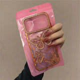 Rhinestone Butterfly Phone Case For iPhone