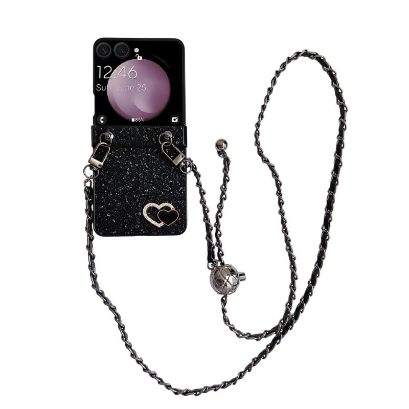 Heart Crossbody Phone Case For Samsung Z Flip 7 6 5 4 3
