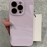 Candy Color Tempered Glass Camera Protection Case For iPhone