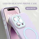 Liquid Silicone Anti-fall Magnetic Phone Case For iPhone