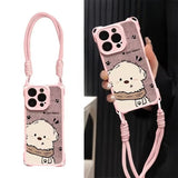 Dog-shaped Lanyard Phone Case For iPhone