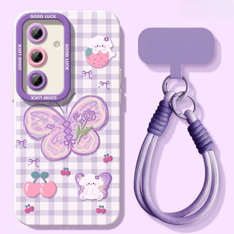 Lattice Butterfly Silicone Phone Case For Samsung