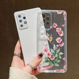 Flower Bird Clear Soft Case For Samsung