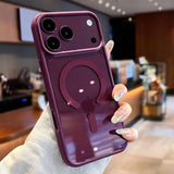 Luxury Clear Acrylic Magnetic  Transparent Shockproof Hard Case For iPhone