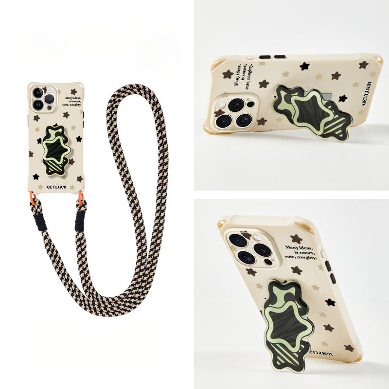 Star Four-corner Lanyard Phone Case For iPhone