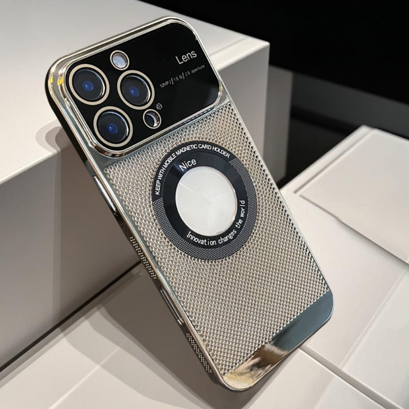 Large Window Cooling Phone Case For iPhone