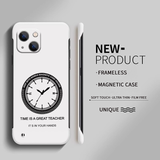 Ultra-thin Borderless Magnetic Clock Phone Case For iPhone