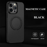 Carbon Fiber Magnetic Phone Case For iPhone