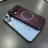 Solid Color Magnetic Charge Case For iPhone