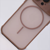 Large Window Magnetic Frosted Phone Case For iPhone