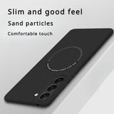 Ultra-thin Anti-fall Magnetic Rock Sand Hard Phone Case For Samsung