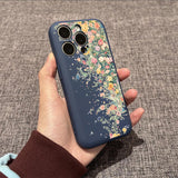 Flower Lens Flat Phone Case For iPhone