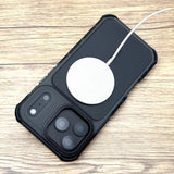 Shockproof Armor Matte Translucent Magnetic Case For iPhone