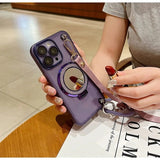 Mirror Stand Silk Strap Case For iPhone 17 16 15 14 11 12 13 Pro Max XS Plus 16E Transparent Crossbody Neck Lanyard Soft Cover