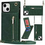 Crossbody Zipper Cards Solt Wallet Leather Case For iPhone