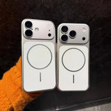Solid Color Magnetic Charge Case For iPhone