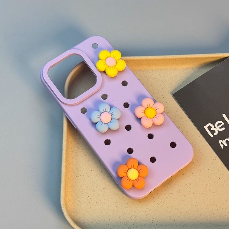 DIY Flower Hole Phone Case For iPhone