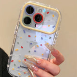 Simple Colorful Round Strip Large Window Phone Case For iPhone