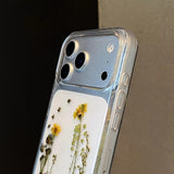 Resin-encased Real Flower Specimen Anti-drop Phone Case For iPhone