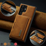 2 in 1 Magnetic Detachable Leather Wallet Case For Samsung