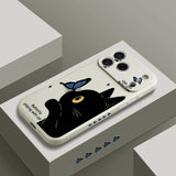Butterfly Cat Silicone Phone Case For iPhone