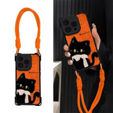 Cat-shaped Lanyard Phone Case For iPhone