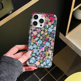 Oil Painting Colored Flower Phone Case For iPhone