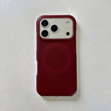 Minimalist Solid Color Wireless Charging Phone Case For iPhone