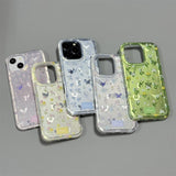 Flower Double Layer Shockproof Phone Case For iPhone