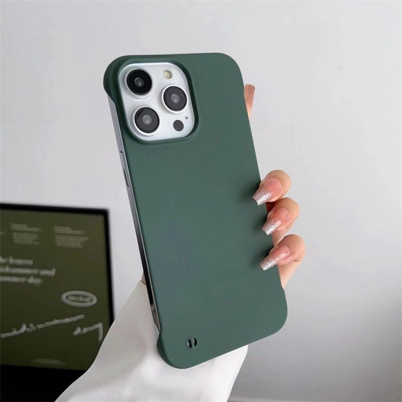 Half-covered Frameless Phone Case For iPhone