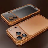 Luxury Plating Matte Hard Phone Case for iPhone 18 17 Air 16 15 14 13 ProMax Camera Lens Film Protector Frosted Shockproof Cover