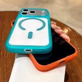 Magnetic Solid Color Transparent Phone Case For iPhone