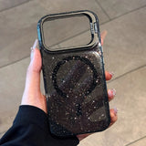 Glitter Transparent Magnetic Phone Case For iPhone
